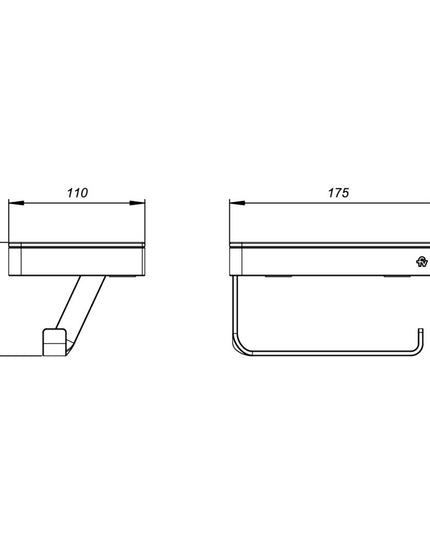 FV INOX ONE ACC PORTA ROLLO NEGRO 0167/I1-NG