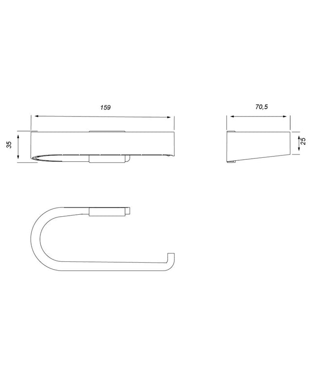 FV ARMONIA ACC PORTA ROLLO NEGRO MATE 0167/M8-NG