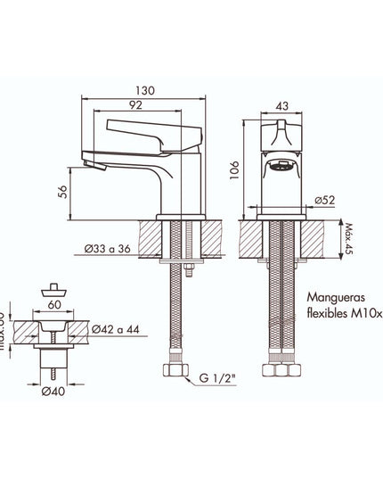 FV ALBA MONOC LAVATORIO 0181/G9-CR