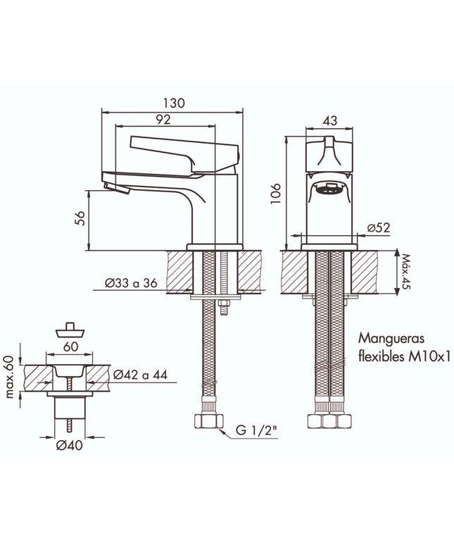 FV ALBA MONOC LAVATORIO 0181/G9-CR