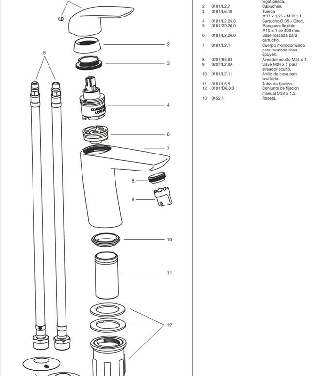 FV EPUYEN MONO LAVATORIO 0181/L2-CR