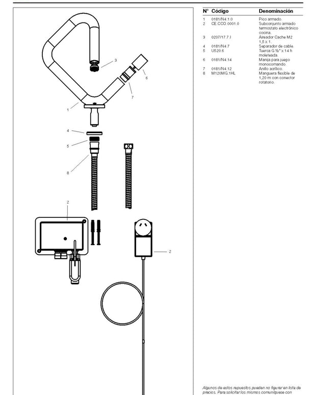 FV CLIP MONOCOMANDO LAVATORIO NEGRO 0181/N4-FB