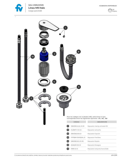 FV HALO MONOC BIDE S/TRANSFERENCIA 0189.01/M9-CR