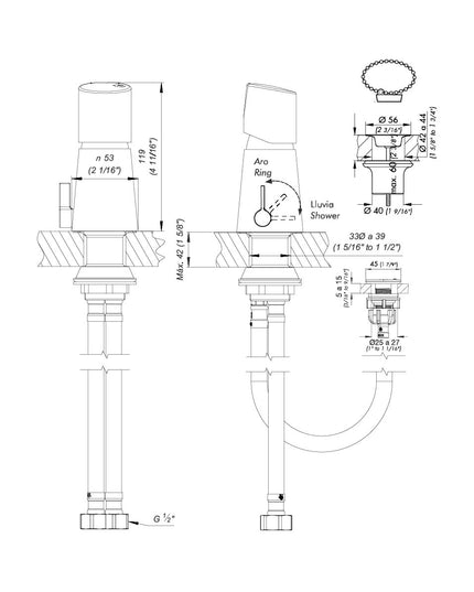 FV CILINDRA MONOCOMANDO BIDE NEGRO 0189/M5-NG