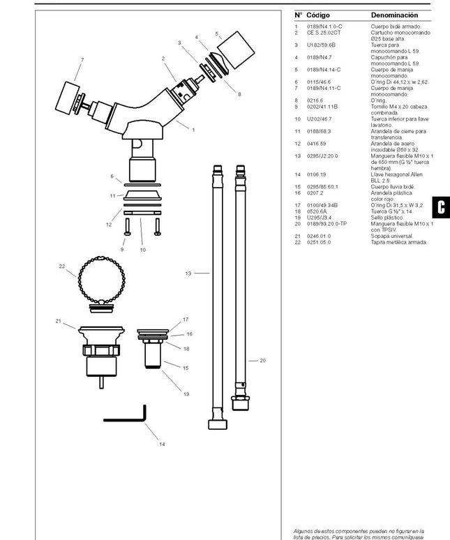 FV CLIP MONOCOMANDO BIDE NEGRO 0189/N4-FB