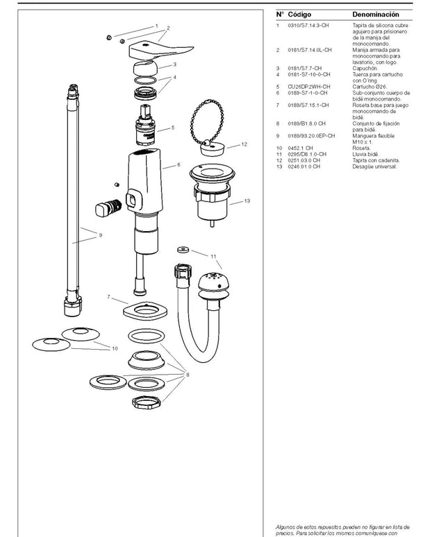 FV CHAPELCO MONOC JUEGO PARA BIDE 0189/S7-CR