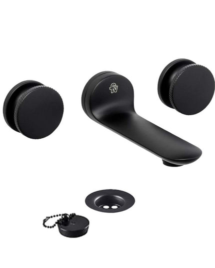 FV NUEVA 44 STOCK JUEGO DE LAVATORIO DE PARED NEGRO 0203/44N-FB