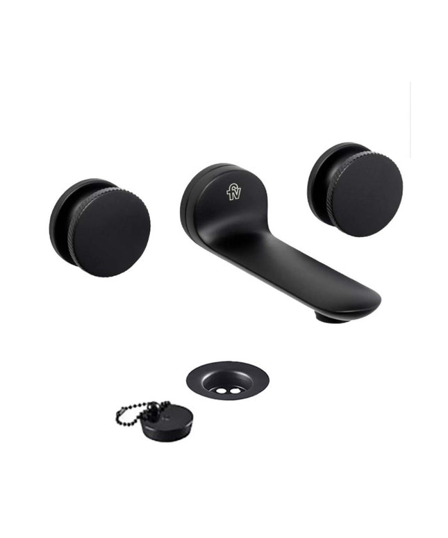 FV NUEVA 44 STOCK JUEGO DE LAVATORIO DE PARED NEGRO 0203/44N-FB