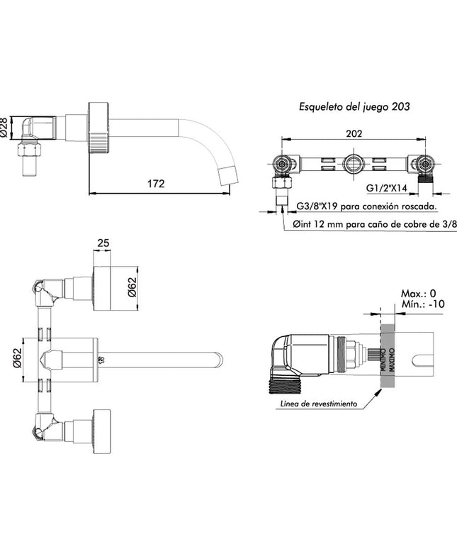 FV GRIP LAVATORIO PARED 0203/L8-NG