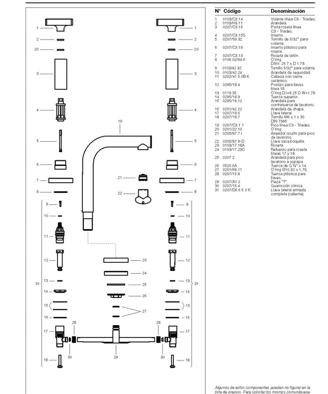 FV TRIADES LAVATORIO 0207/C3-CR