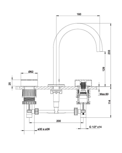 FV GRIP LAVATORIO NEGRO MATE 0207/L8-NG