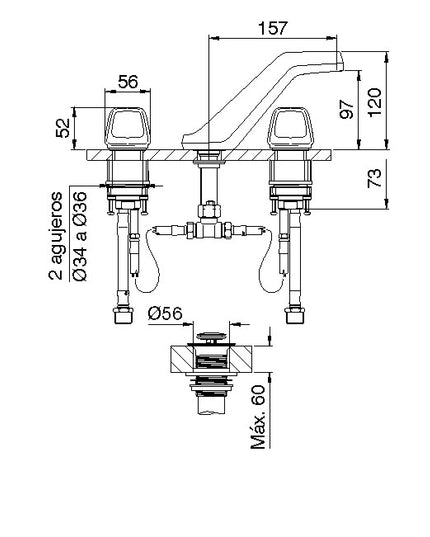 FV KING 3D LAVATORIO NEGRO 0207/N3-FB