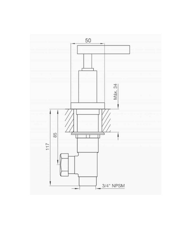 FV CONJUNTO DOMINIC DE 2 LLAVES LATERALES 3/4 0210.0R/85L-CR