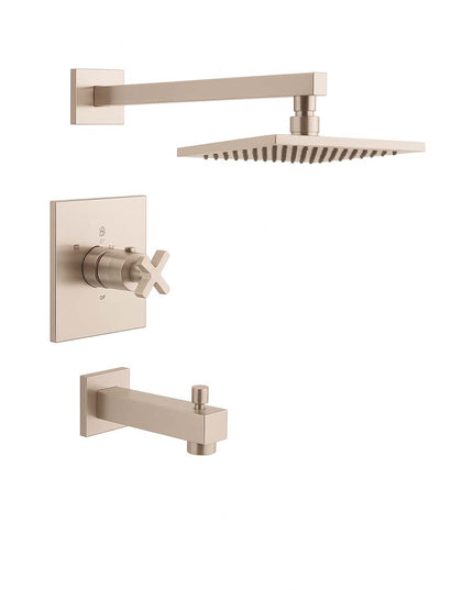FV DOMINIC CONJUNTO DECORATIVO PARA BAÑERA Y DUCHA BRUSHED BRASS 0216R/85-BB