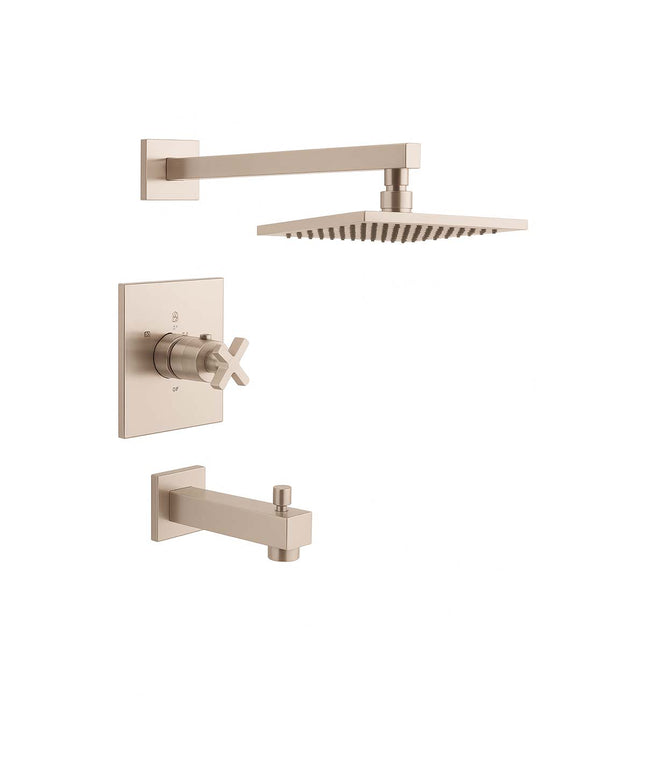 FV DOMINIC CONJUNTO DECORATIVO PARA BAÑERA Y DUCHA BRUSHED BRASS 0216R/85-BB