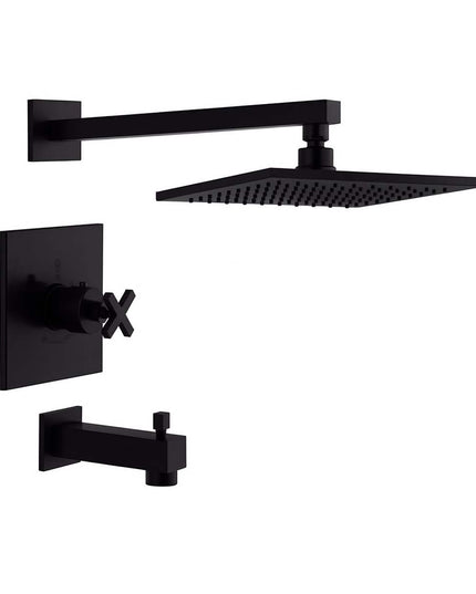 FV DOMINIC CONJUNTO DECORATIVO PARA BAÑERA Y DUCHA NEGRO 0216R/85-BK