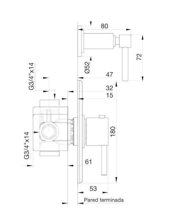 FV SPA CONJUNTO DECORATIVO P/TERMOSTATICO 0217.01-CR