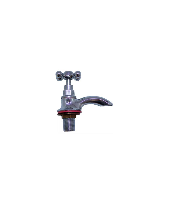 FV LLAVE LAVATORIO PICO CURVO CRUZ FIJA 0222