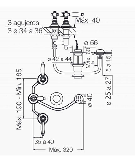 FV VERMONT LEVER PARA BIDE 0295/83L-CCB