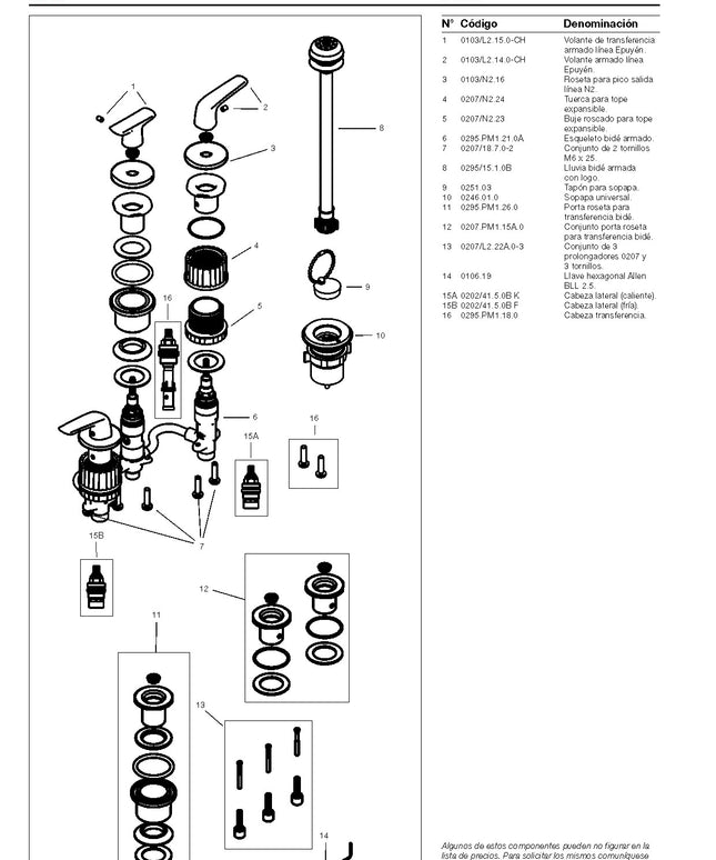 FV EPUYEN PARA BIDE 0295/L2-CR
