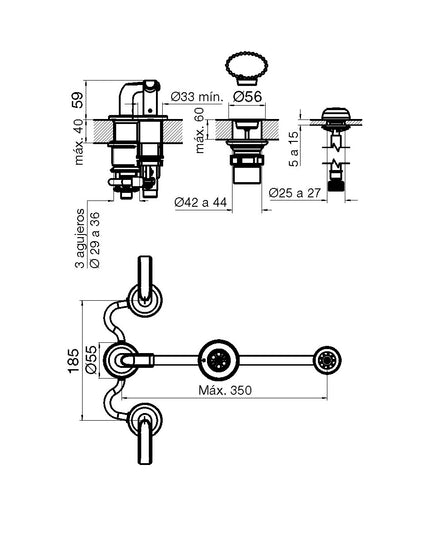 FV CIPRES BIDET NEGRO 0295/N2-NG