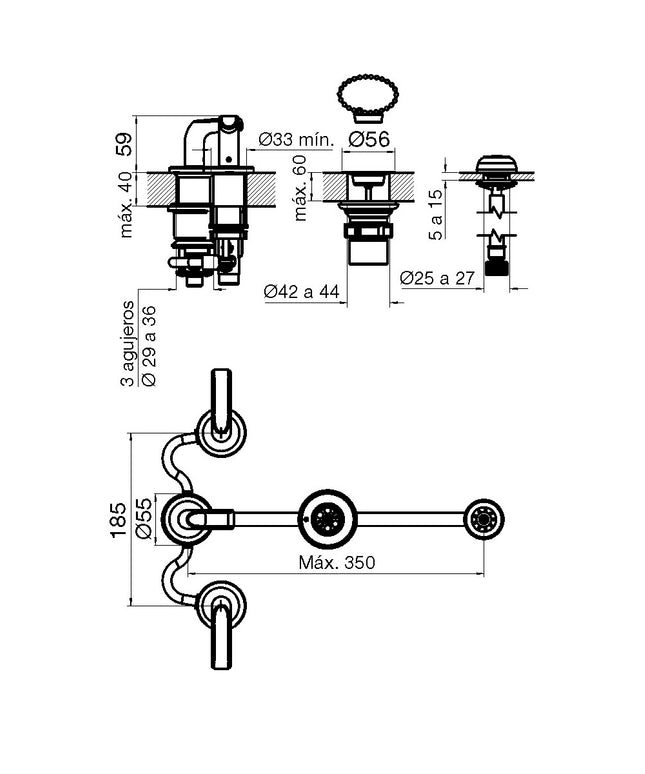FV CIPRES BIDET NEGRO 0295/N2-NG