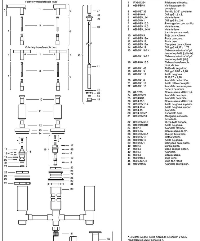 FV DOMINIC LEVER BIDE 0295R/85L-CR