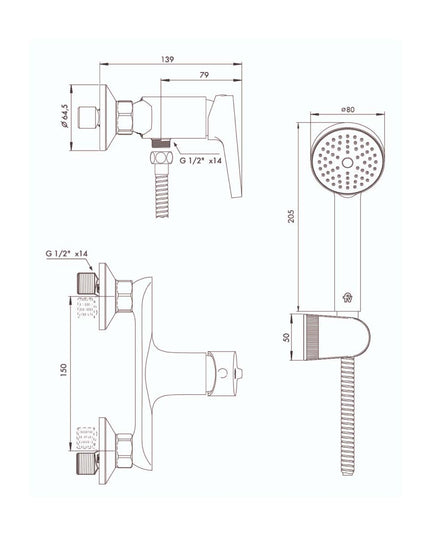 FV ALBA MONOC DUCHA 0311/G9-CR