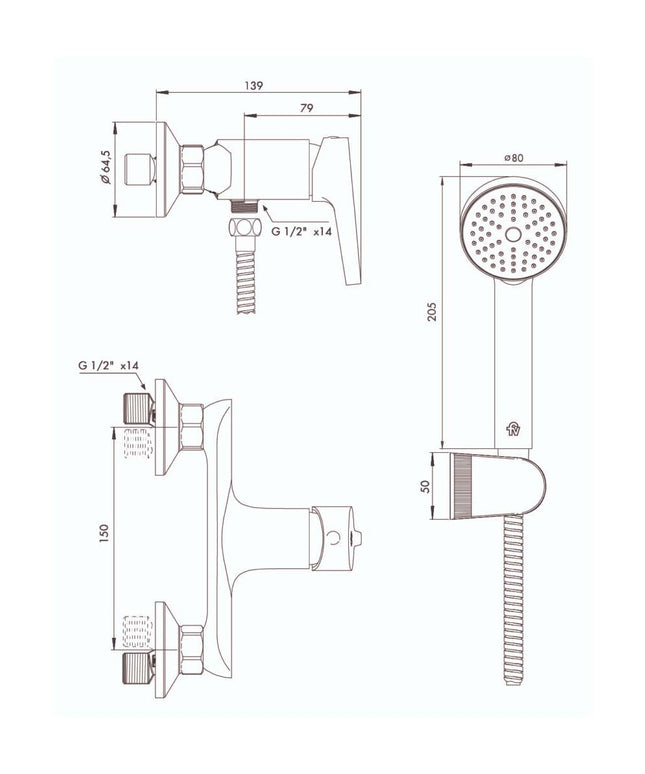 FV ALBA MONOC DUCHA 0311/G9-CR