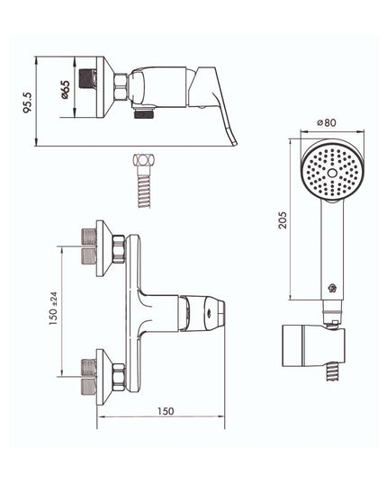 FV INICIA MONOC PARA BAÑERA Y DUCHA EXTERIOR S/TRANSF 0311/R2-CR