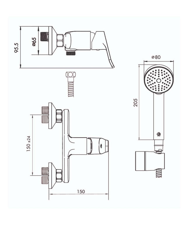 FV INICIA MONOC PARA BAÑERA Y DUCHA EXTERIOR S/TRANSF 0311/R2-CR