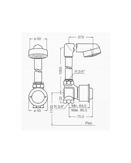 FV PRESSMATIC DUCHA AUT ANTIVANDALICA 0343-CR