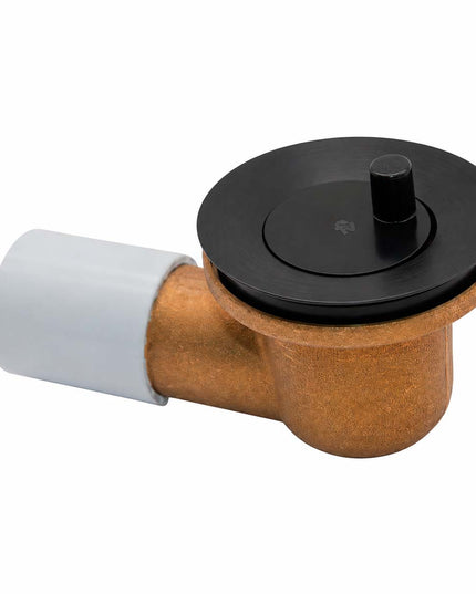 FV DESAGUE P/BAÑERA C/CODO DE 90° 11/4 NEGRO 0355.01-BK