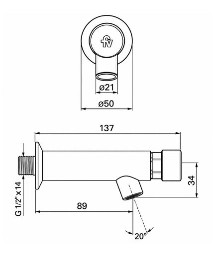 FV ECOMATIC CANILLA AUTOMATICA PARA PARED 0360.03-CR