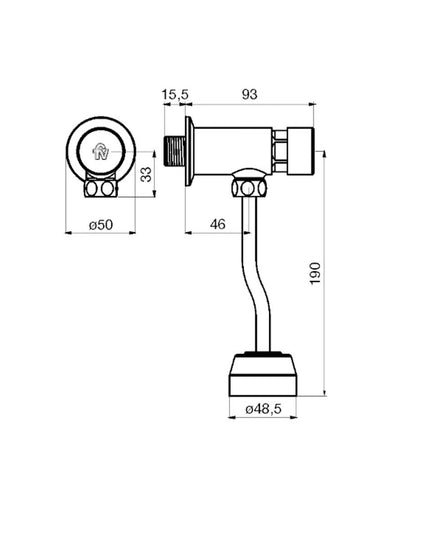 FV VALVULA AUTOMATICA PARA MINGITORIO 0362.02-CR