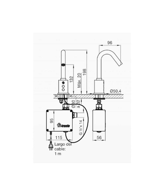 FV TRONIC ELECTRONICO P/LAVATORIO 0363.04T-CR