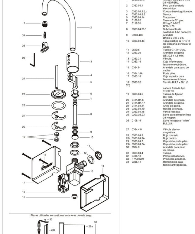 FV TRONIC ELECTRONICO P/LAVATORIO 0363.05P-CR