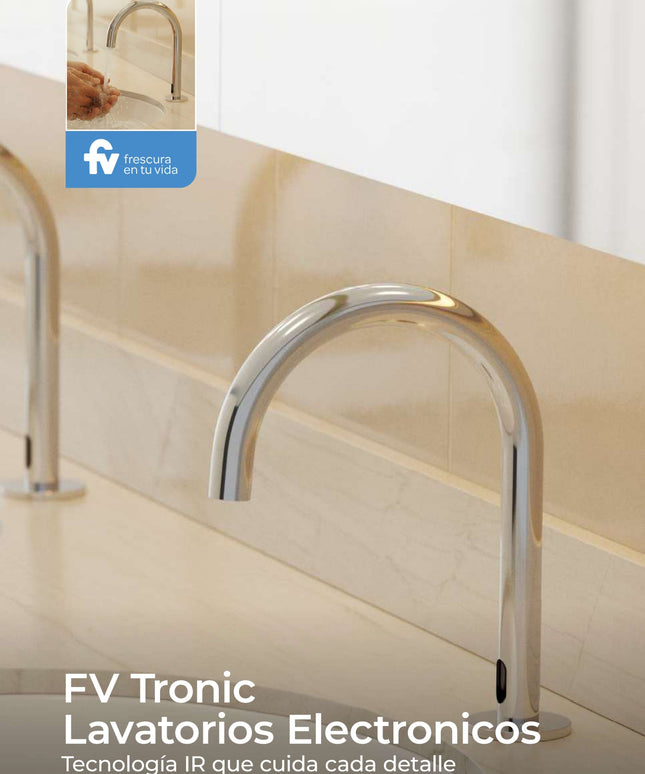 FV TRONIC ELECTRONICO P/LAVATORIO BAJO C/FUENTE 0363.08T-CR