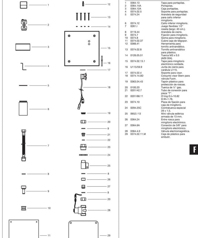 FV TRONIC ELECTRONICO P/MINGITORIO 0374.02-AI