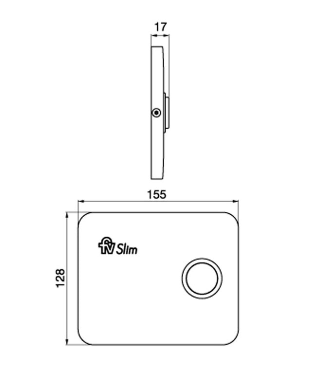 FV SLIM TAPA CON BOTON P/VALVULA NEGRO 0378.02-NG