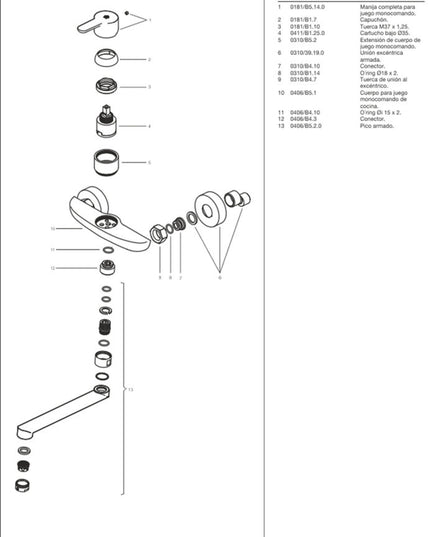 FV PUELO MONOC PARED DE COCINA 0406/B5-CR
