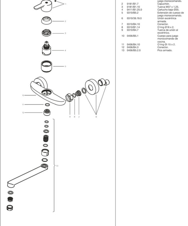FV PUELO MONOC PARED DE COCINA 0406/B5-CR
