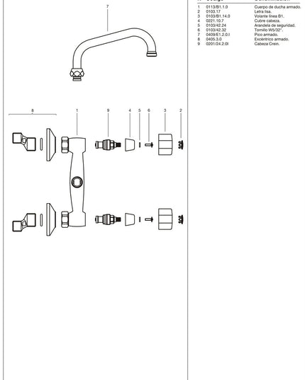 FV ARIZONA PLUS PARA PARED DE COCINA / LAVADERO 0409.02/B1P-CR
