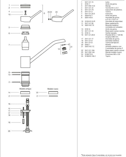 FV SWING MONO MESADA COCINA 0411.01/90-CR