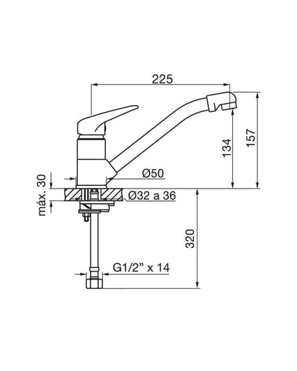 FV ALABAMA MONOC P/MESADA DE COCINA 0411.04/27-CR