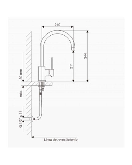 FV TEMPLE MONO MESADA DE COCINA 0411.04/87-CR