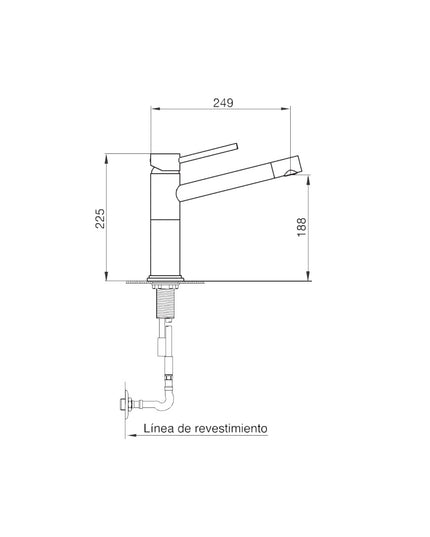 FV TEMPLE MONOCOMANDO PARA MESADA DE COCINA 0411/87-CR