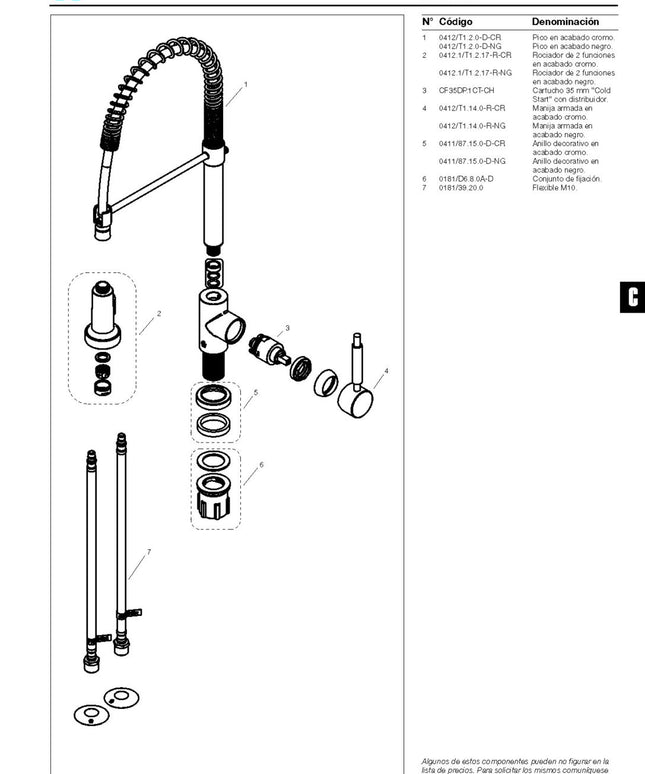 FV TALAMPAYA JUEGO MONOCOMANDO DE COCINA 0412.01/T1-NG