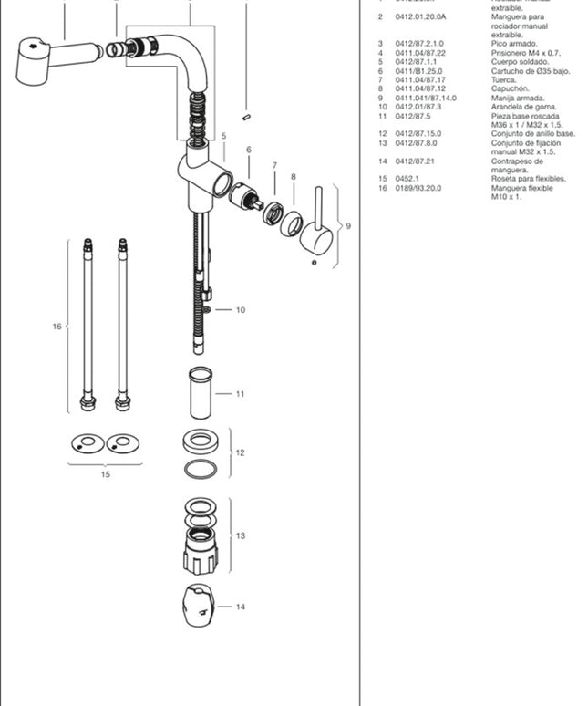 FV TEMPLE MONO MESADA DE COCINA 0412/87-CR