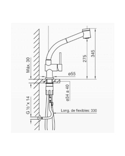 FV TEMPLE MONO MESADA DE COCINA 0412/87-CR